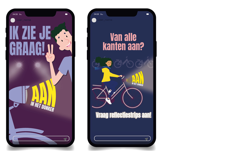 aan in het donker mobiel