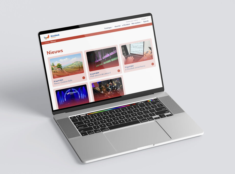 Een laptop waarop een gebruiksvriendelijke website staat